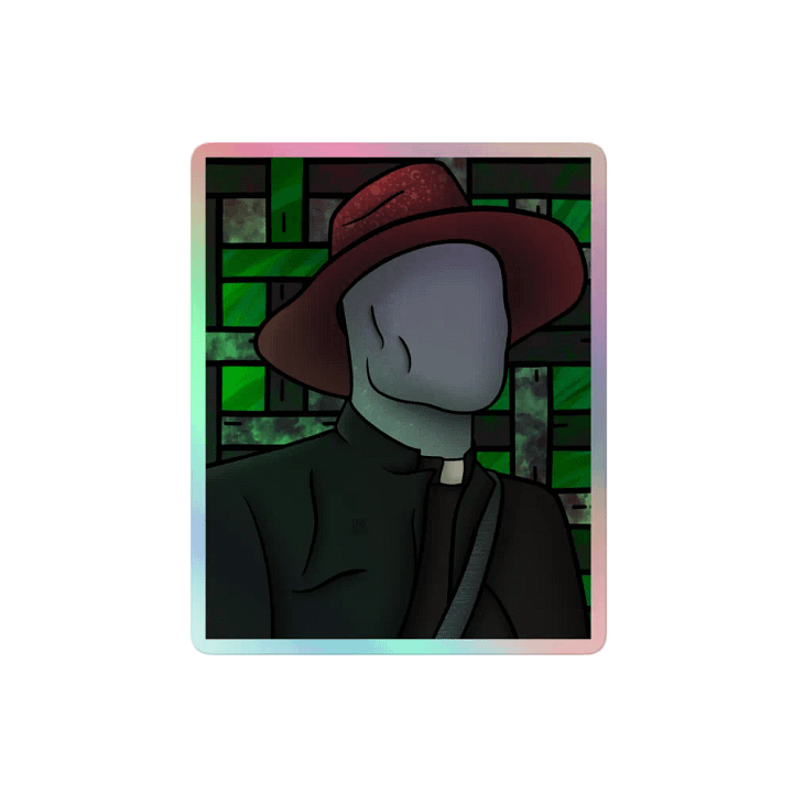 Faceless father Holographic Sticker product image (2)