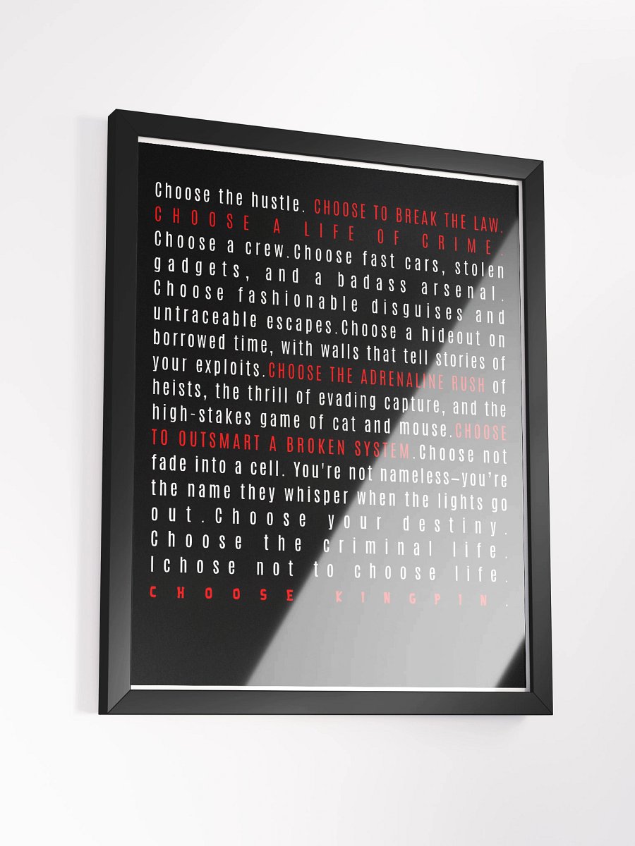 Choose the Hustle wall art product image (3)