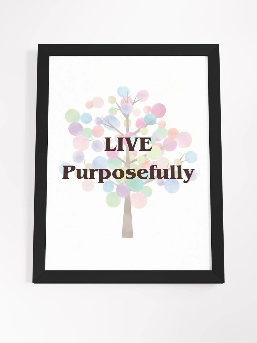 Live Purposefully Tree Poster product image (4)