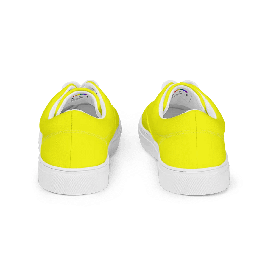 Men's Bright Yellow Lace-Up Canvas Shoes product image (3)