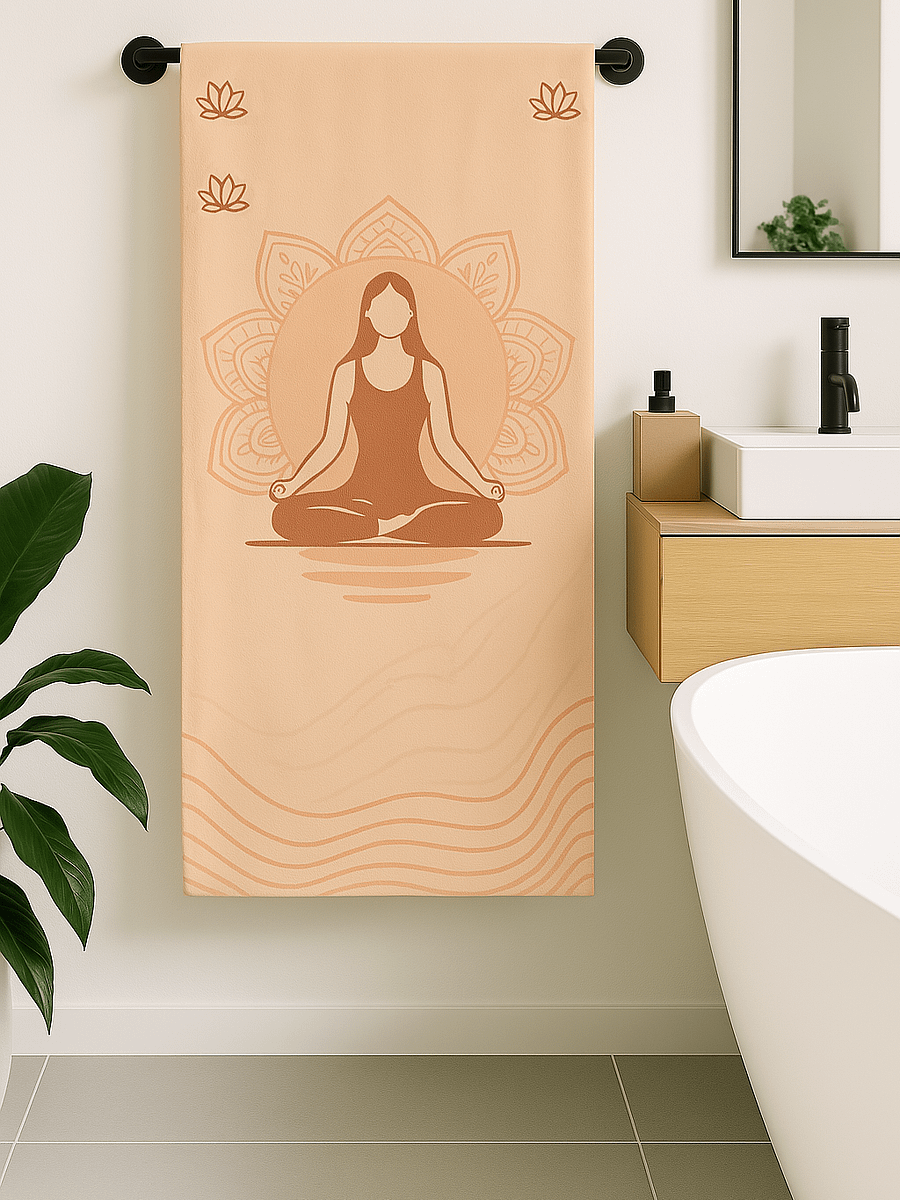 Tranquil Flow Yoga Towel – Mandala Serenity Series product image (3)