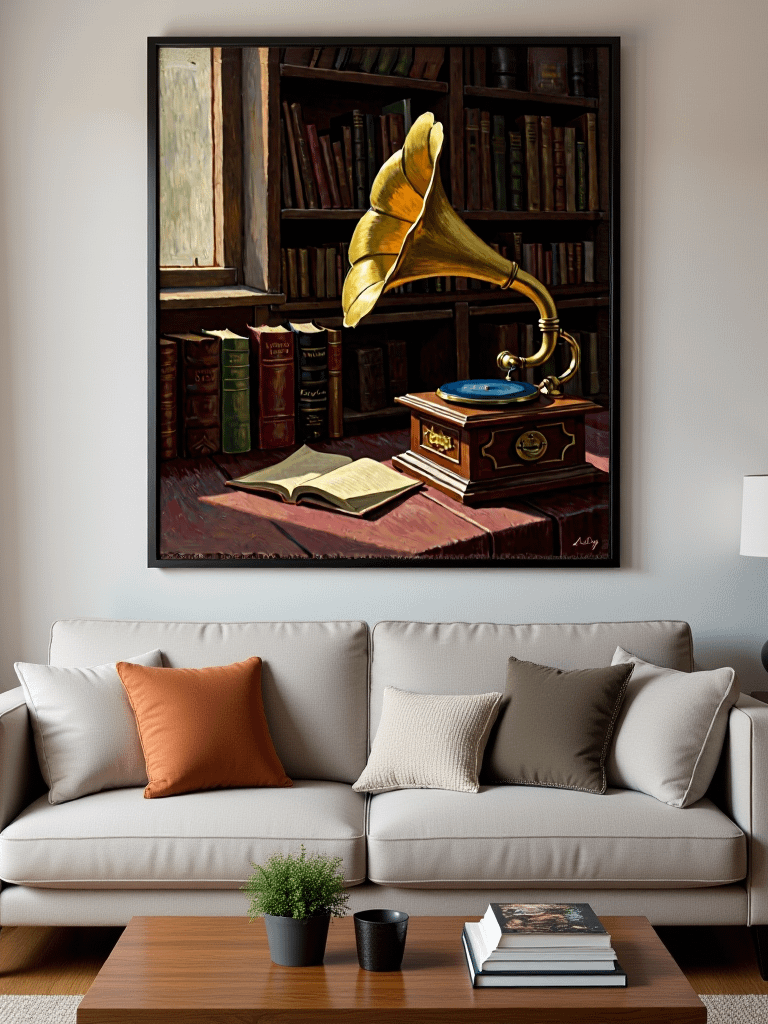 Vintage Gramophone Serenade Canvas Print product image (1)