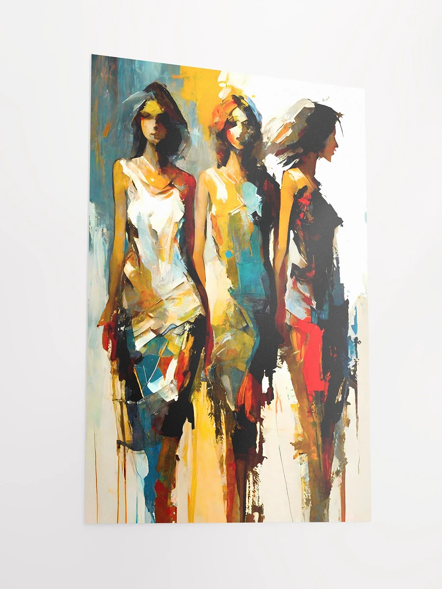 Abstract Elegance: Stylized Trio of Women Modern Fashion Sense Matte Poster product image (4)