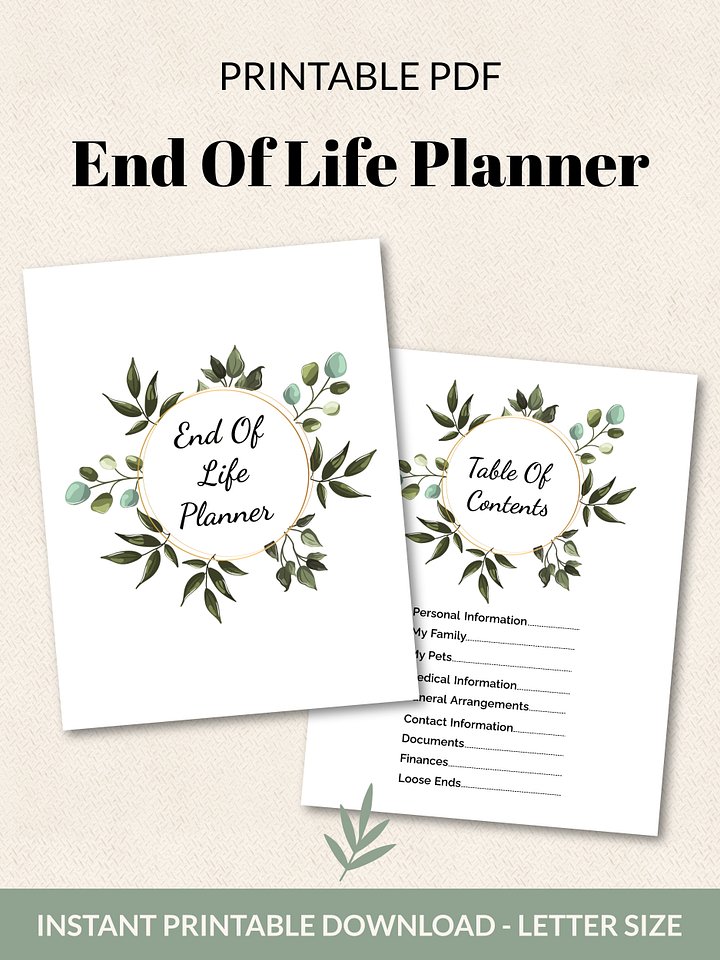 Printable End Of Life Planner - Version 4 product image (2)