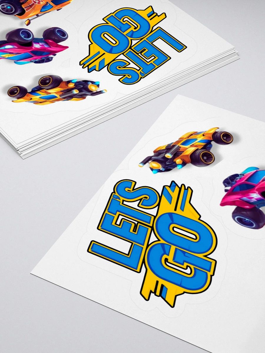 Rocket League Inspired Let's Go Cool Colorful Cars Sticker product image (4)