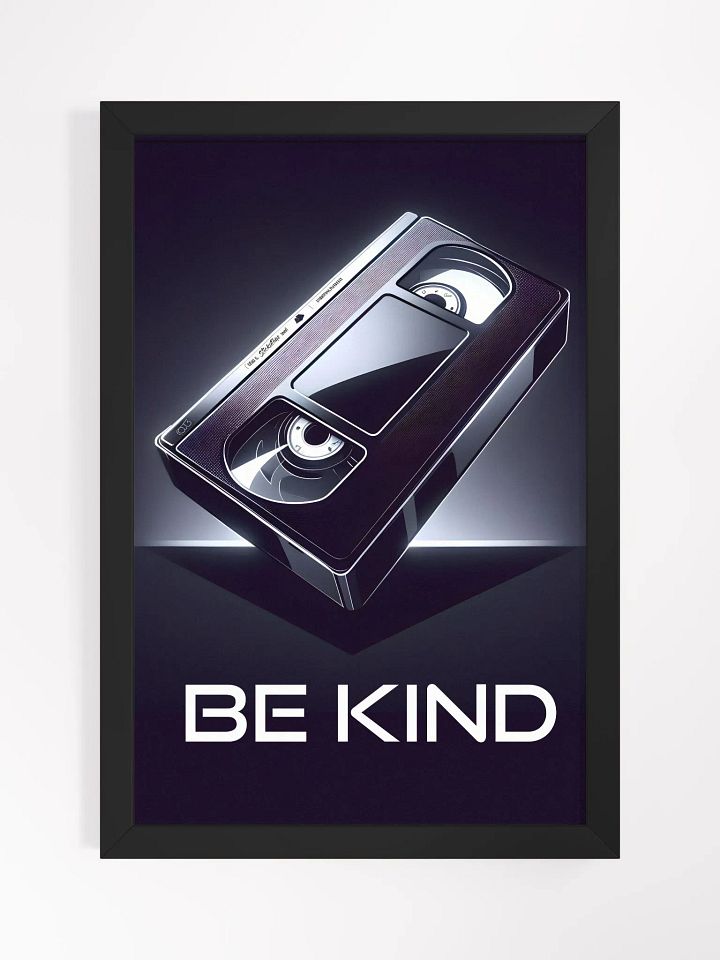 Retro VHS Tape "Be Kind" Framed Poster product image (1)