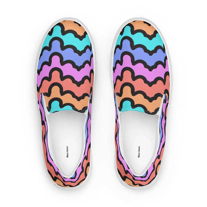 Rainbow Zigzag Slip-Ons product image (2)