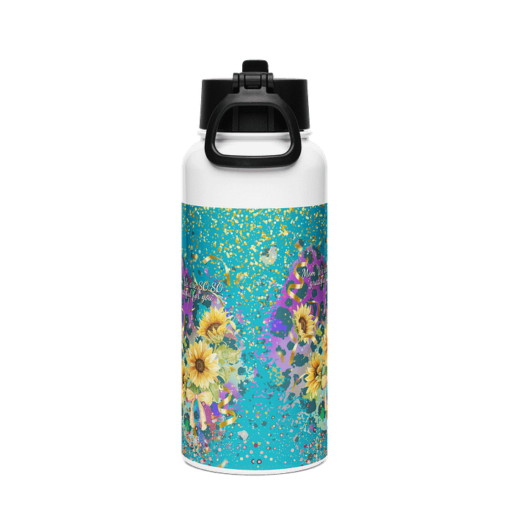grateful for mom Sunflower Stainless Steel Water Bottle gift for mothersday product image (2)