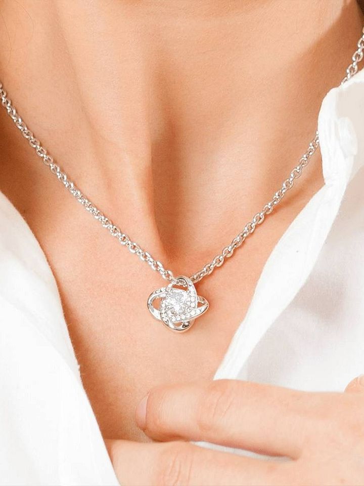 Wife Love Knot Necklace - You Are My Rock product image (2)