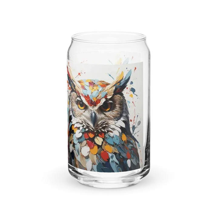 Vibrant Wisdom Owl Glass Can Sipper product image (1)
