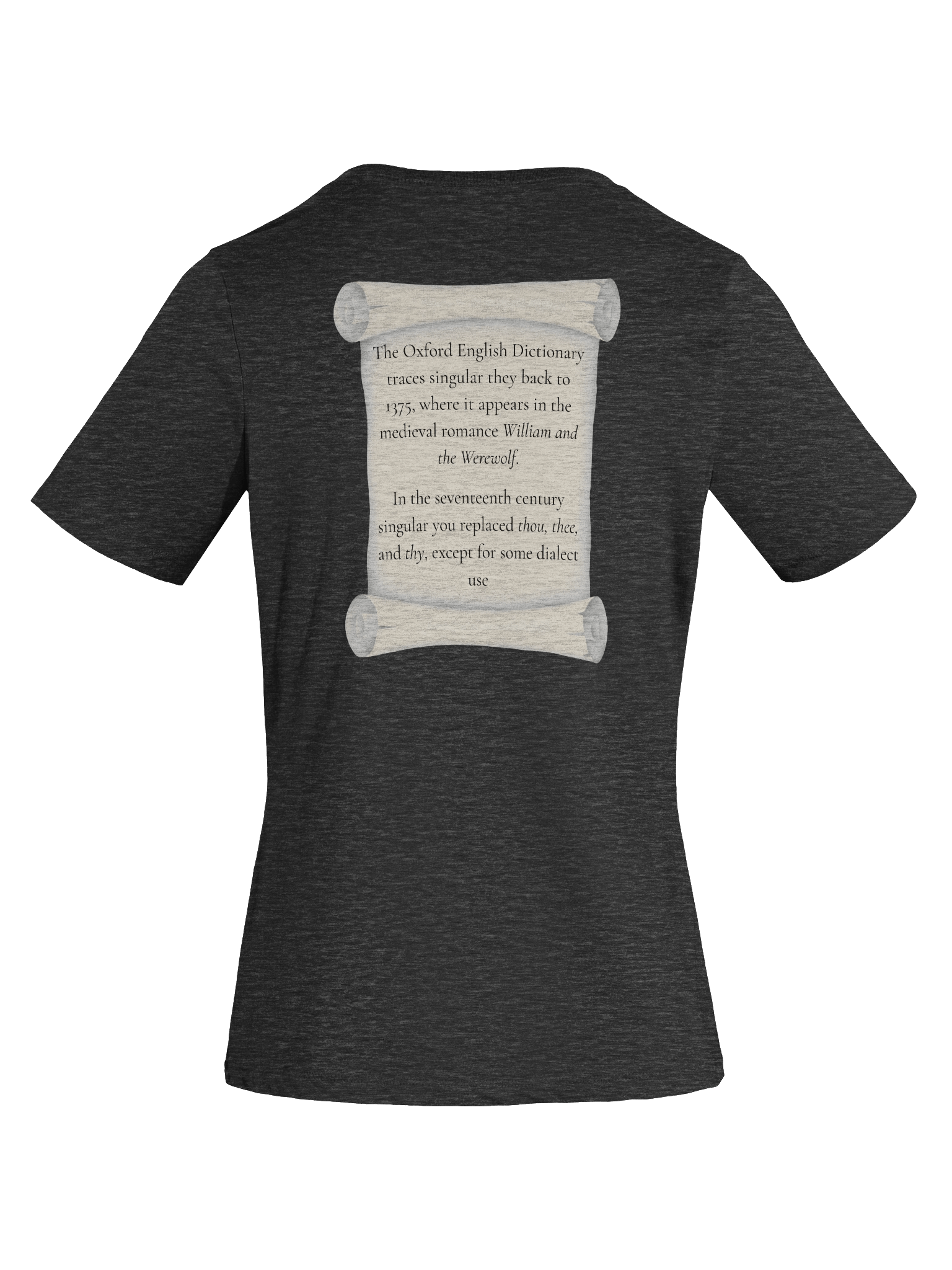 Singular they (v-neck printed front & back) product image (8)