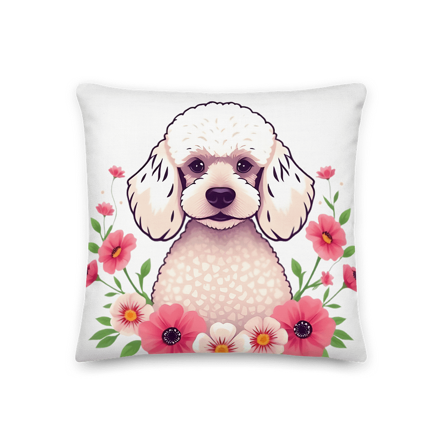 Floral Poodle Cushion product image (1)