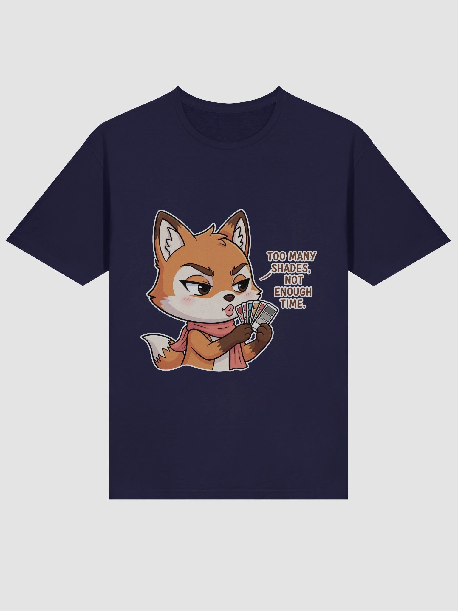 Fashionable Fox with Color Swatches Unisex T-Shirt product image (45)