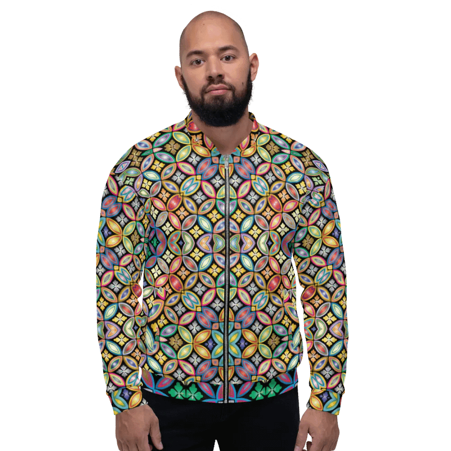 Batik Kawung Purple Bomber Jacket product image (7)
