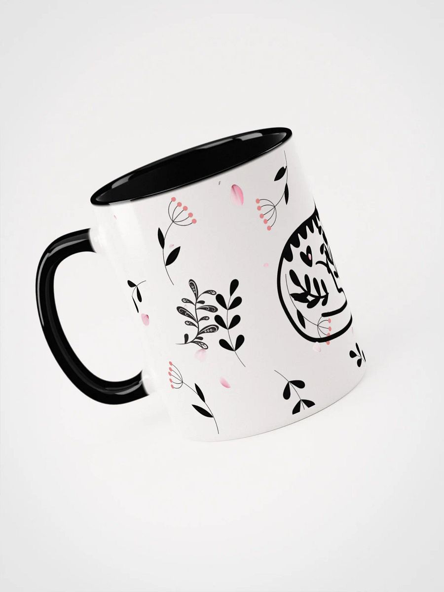 Whimsical Folk Art Cat Love Ceramic Mug|Housewarming Birthday Gifts Cute Mug product image (4)