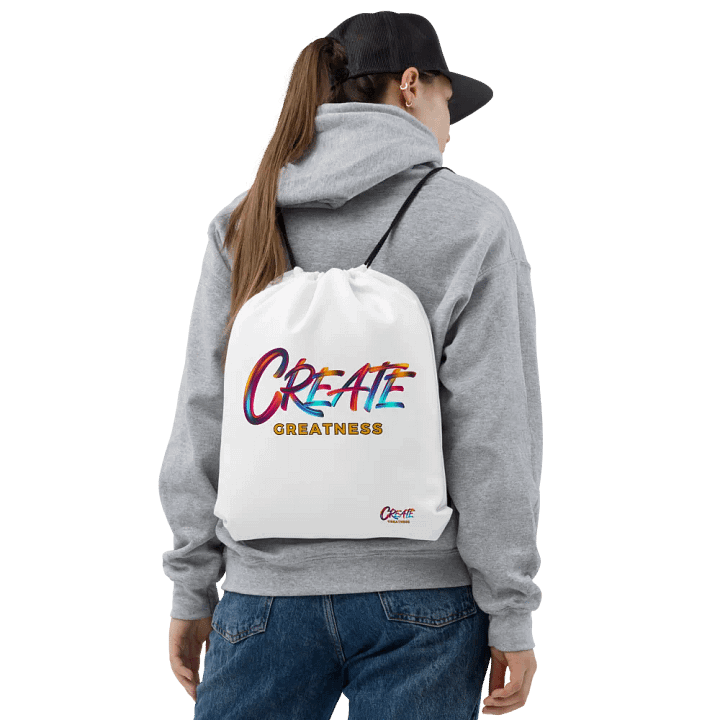 Create Greatness Full Print Drawstring Bag product image (2)