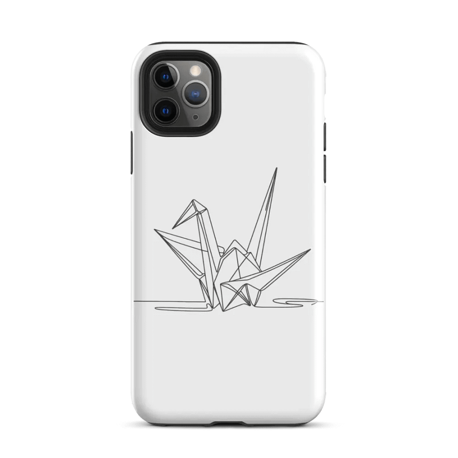 Origami Crane Line Art Design Tough iPhone Case product image (34)