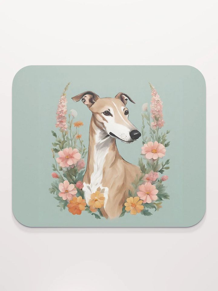 Floral Greyhound Mouse Pad product image (1)