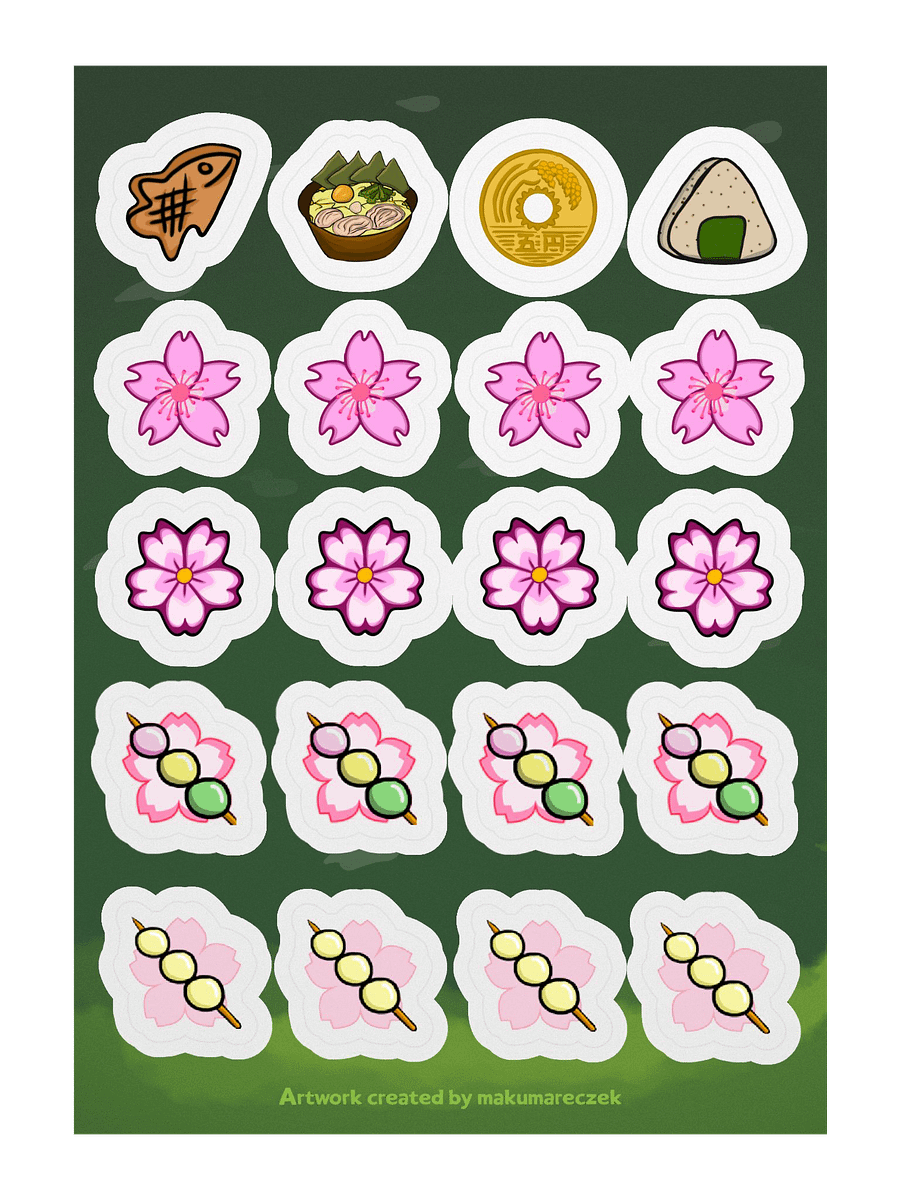 Spring Emotes Set - Kiss Cut Sticker Sheet product image (1)