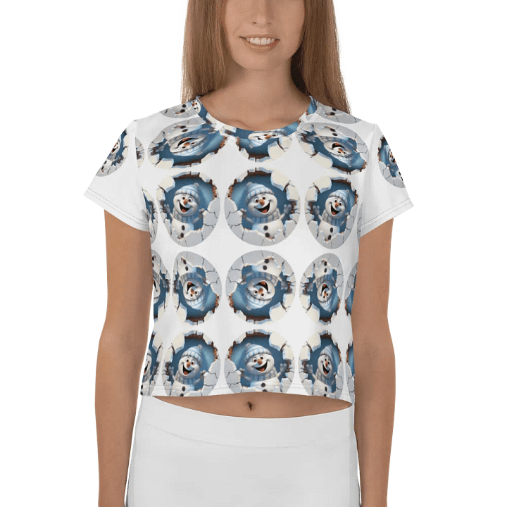Frosty Friends All-Over Crop Tee product image (1)