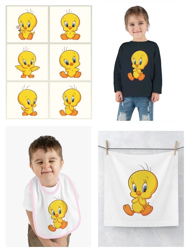 PACK OF 6 TWEETY CARTOON ART product image (2)