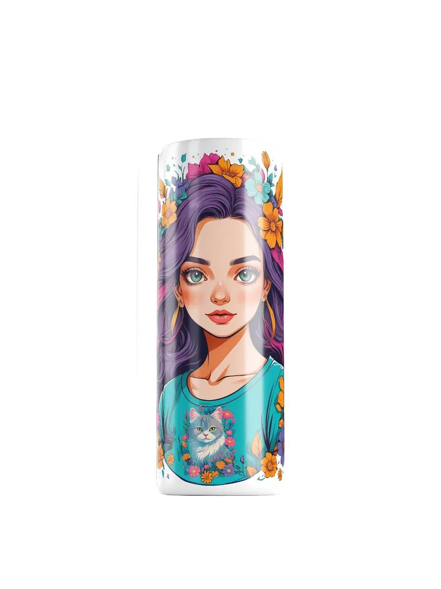 Bloomcore Flower Girl 20 oz Skinny Stainless Steel Tumbler - White - v2 product image (1)