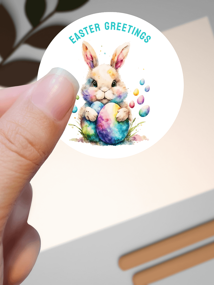 Painting the Eggs Bunny Easter Greetings product image (1)
