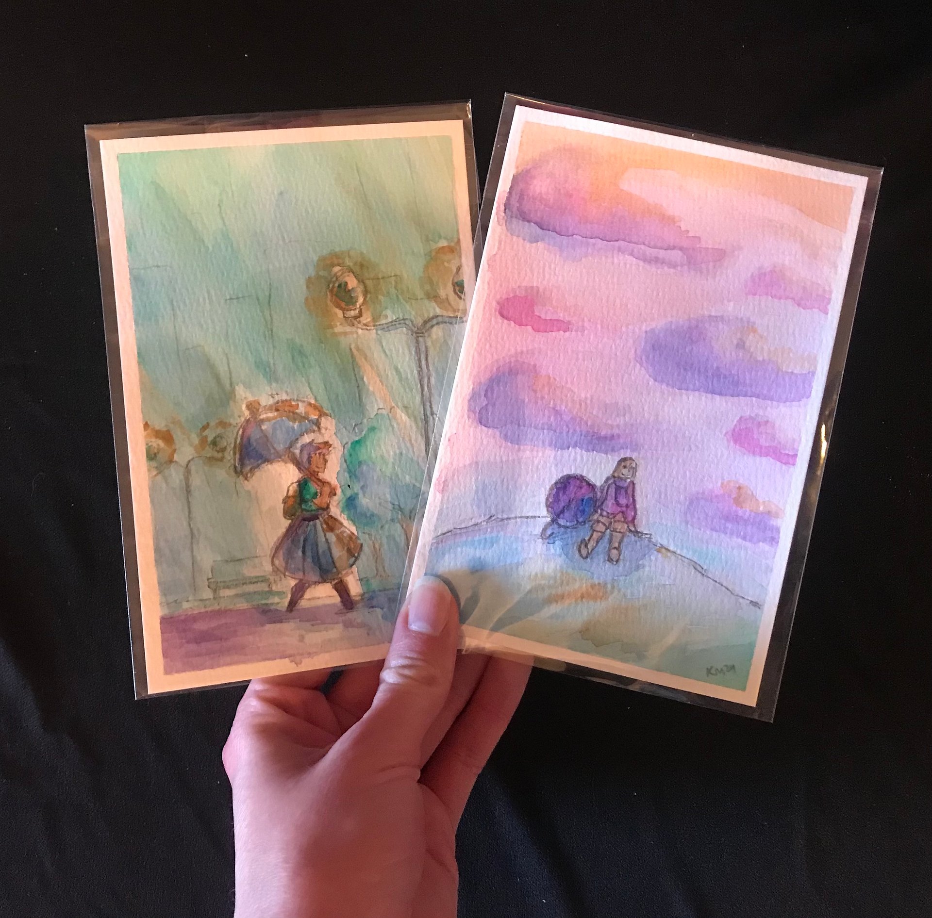 Rainbow Umbrellas Original Watercolors product image (7)