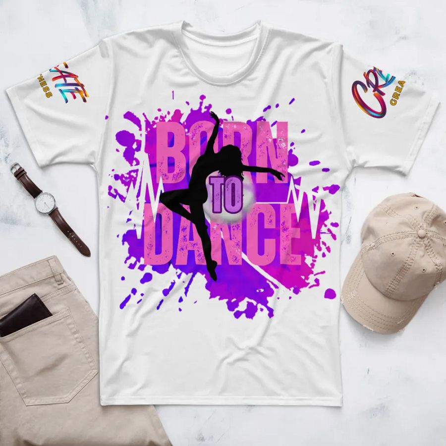 Born to Dance Her Silhouette Dynamic Huge Print T-Shirt product image (9)