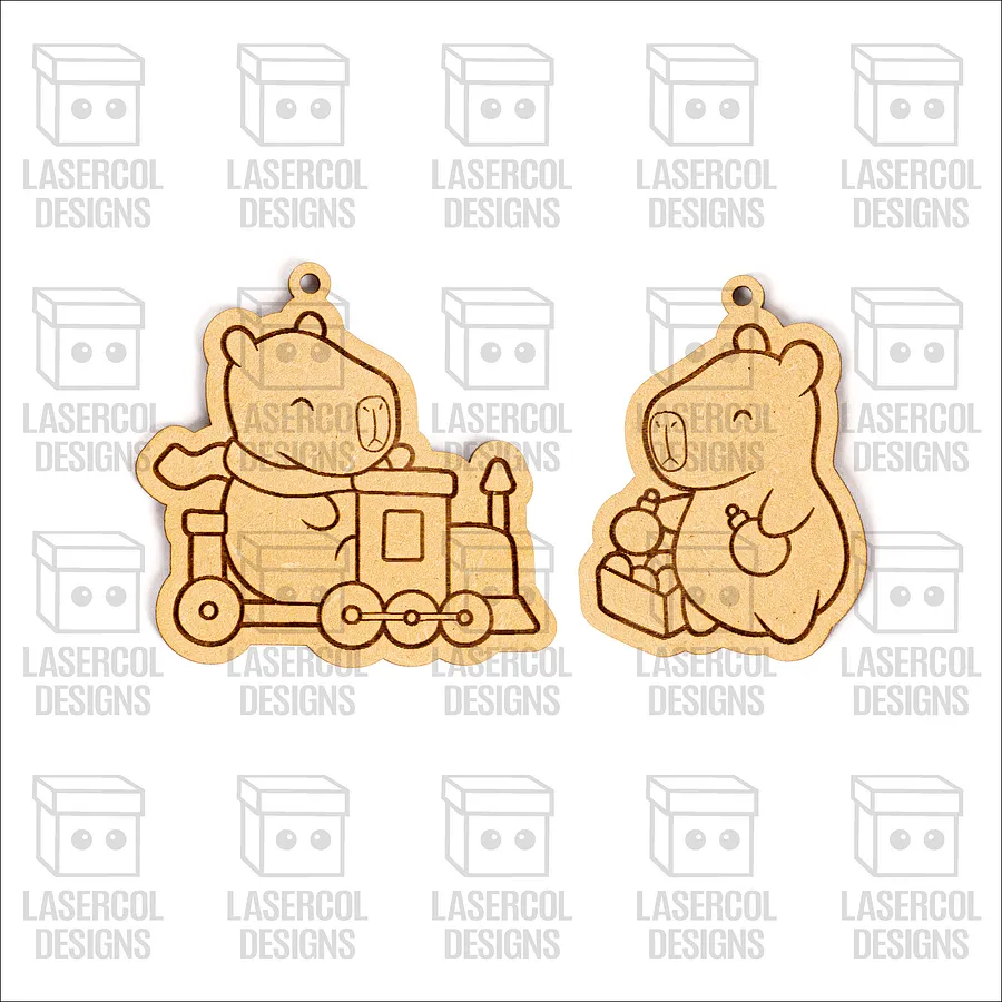 Christmas Ornaments - Laser Cut Files Capybara product image (7)