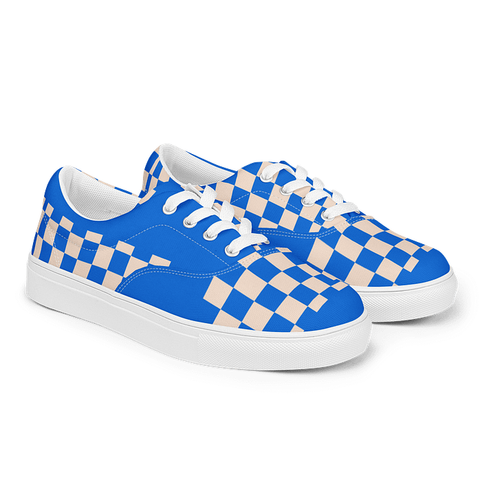 Checkered Blues Men's Canvas Shoes product image (2)