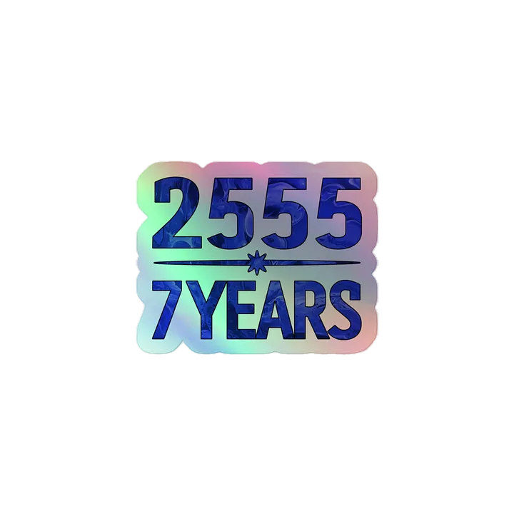 2555 | 7 Years Holographic Sticker product image (1)