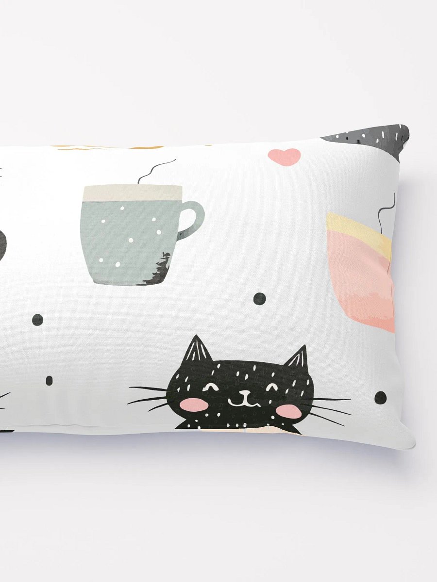 Whimsical Cats and Cups All-Over Pillow product image (8)