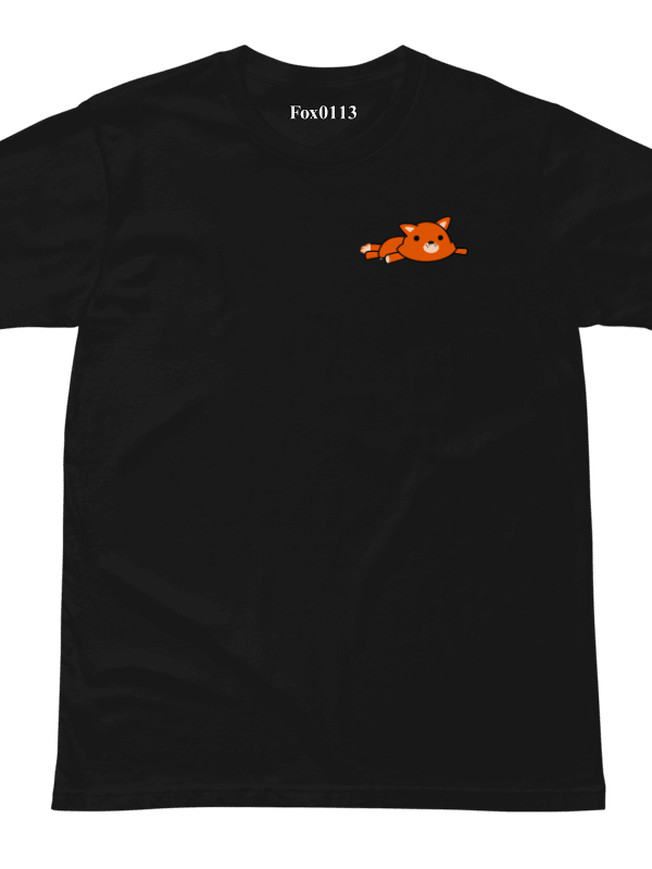 Foxy Plush Print Comfort Unisex T-Shirt (Black Outline) product image (16)