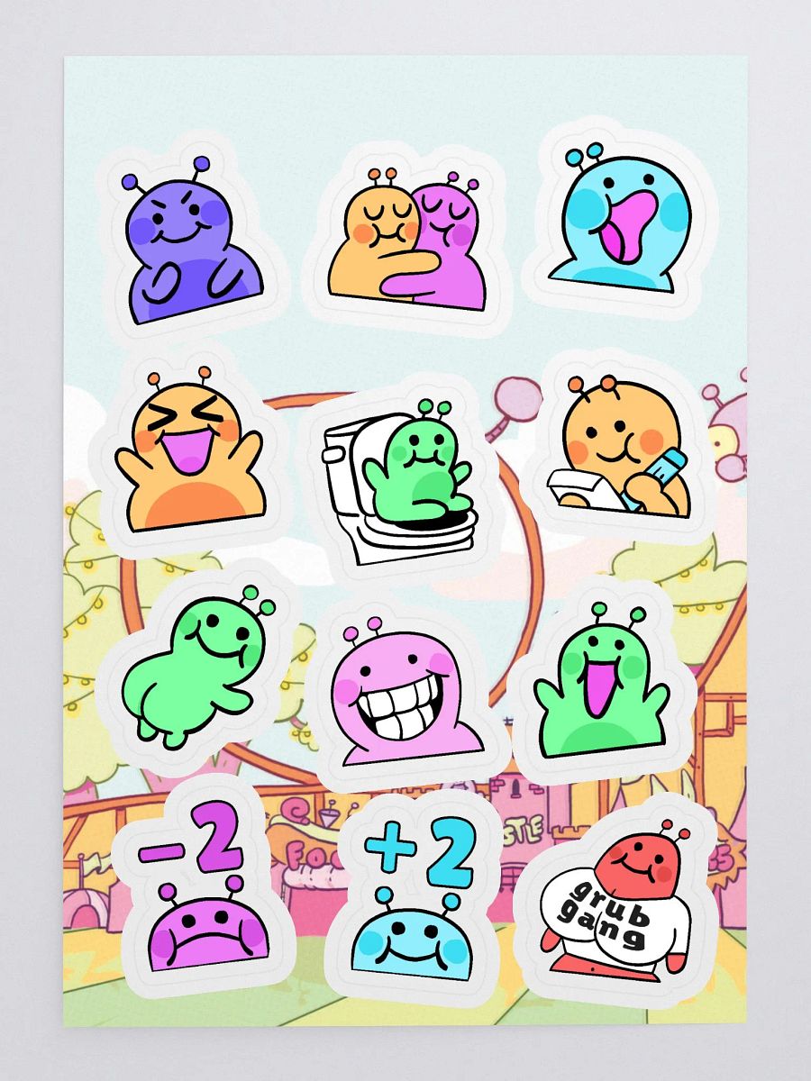 Grub Emote Sticker Sheet product image (3)