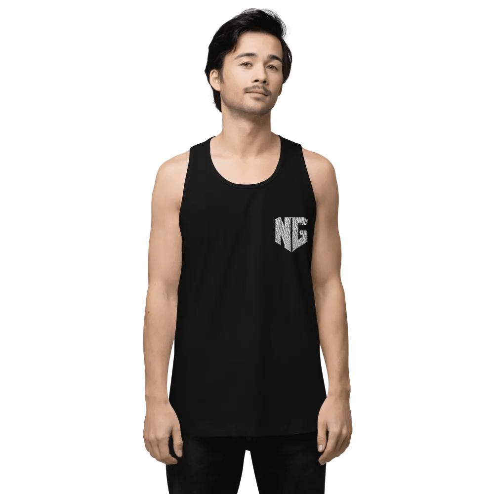 N.E.W. Gaming Muscle Tank - White Logo (Embroidered) product image (4)