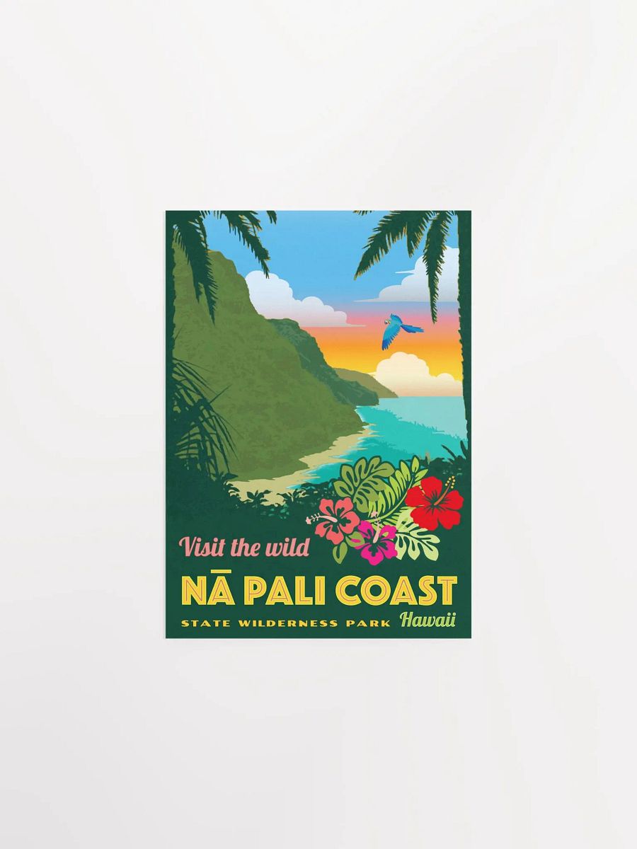 Vintage-Style Na Pali Coast Travel Poster product image (1)