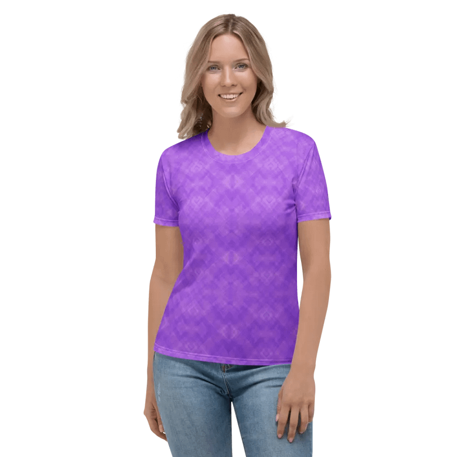 Plaid Dreamland Women's Crew Neck T-Shirt product image (3)