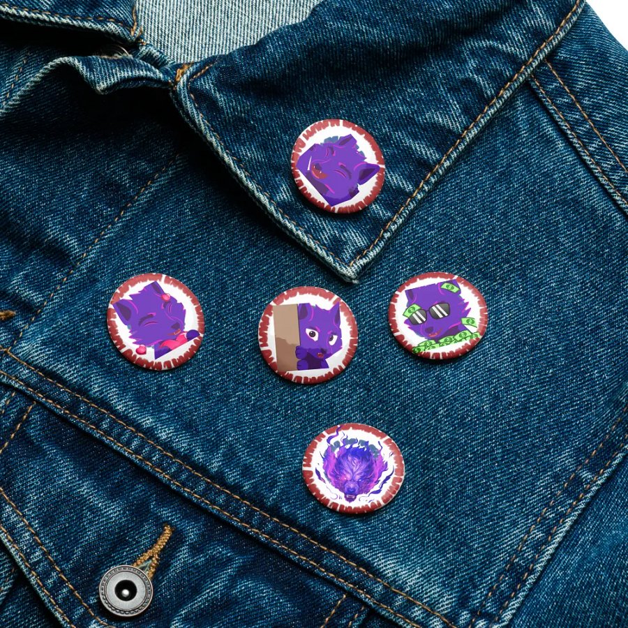 Wolfy's emote pins product image (16)