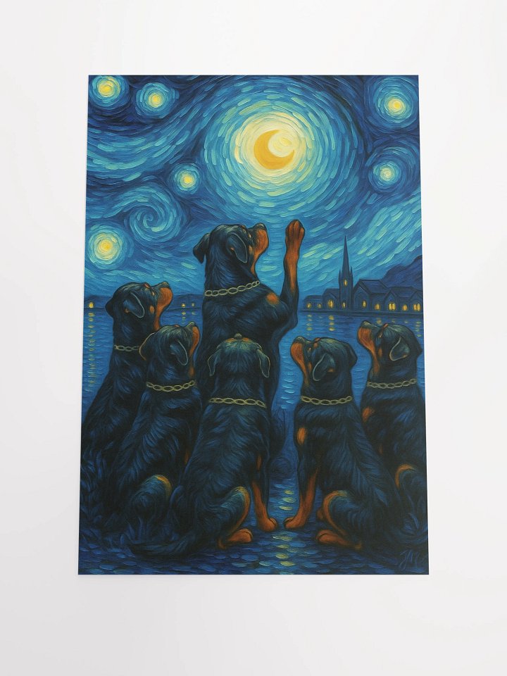Starry Night Rottweiler Poster product image (1)
