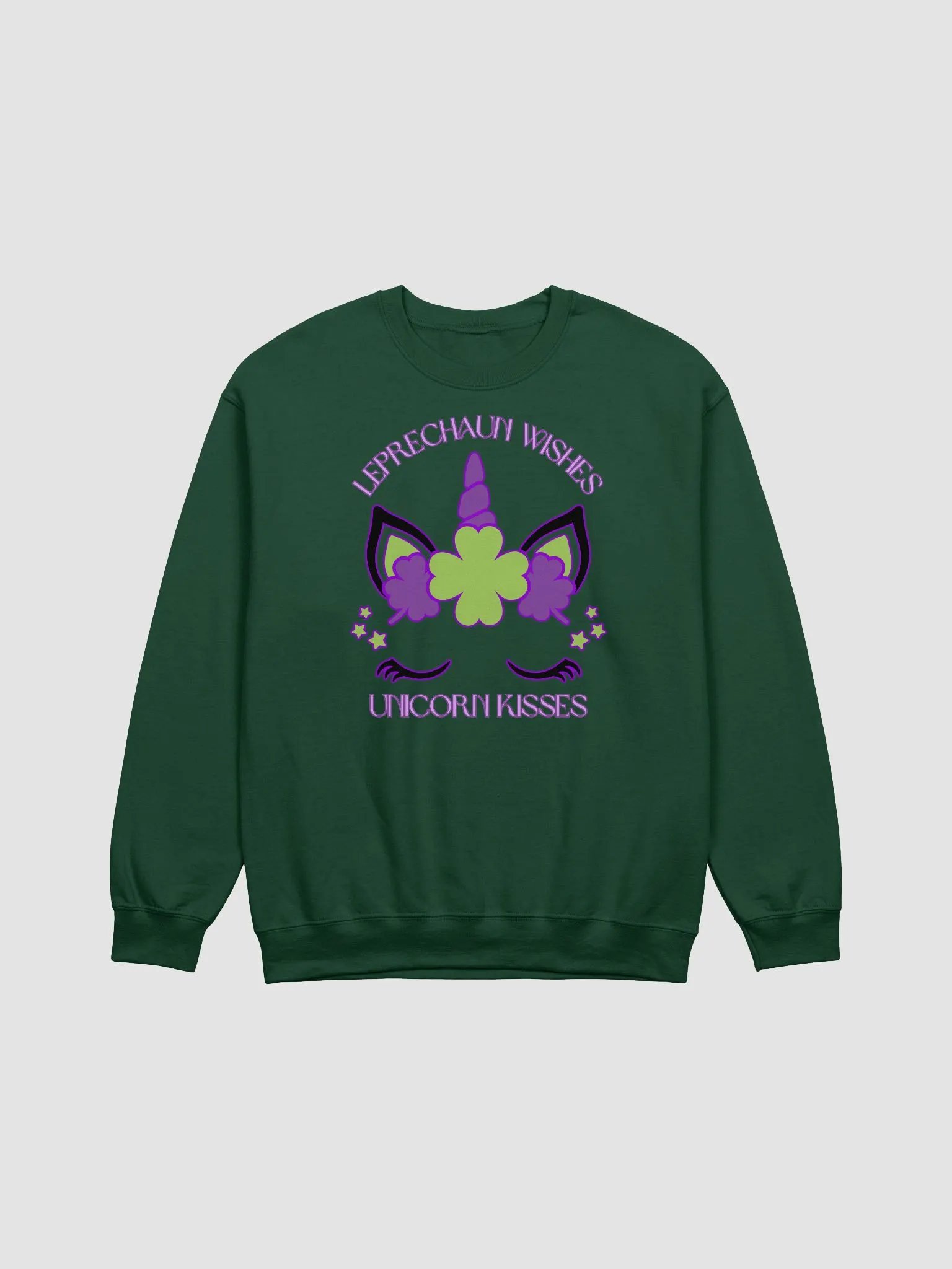 Leprechaun Wishes & Unicorn Kisses Classic Crewneck Sweatshirt product image (6)