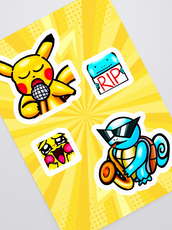 Lutti's Pocket Monsters Emote Sticker Sheet product image (1)
