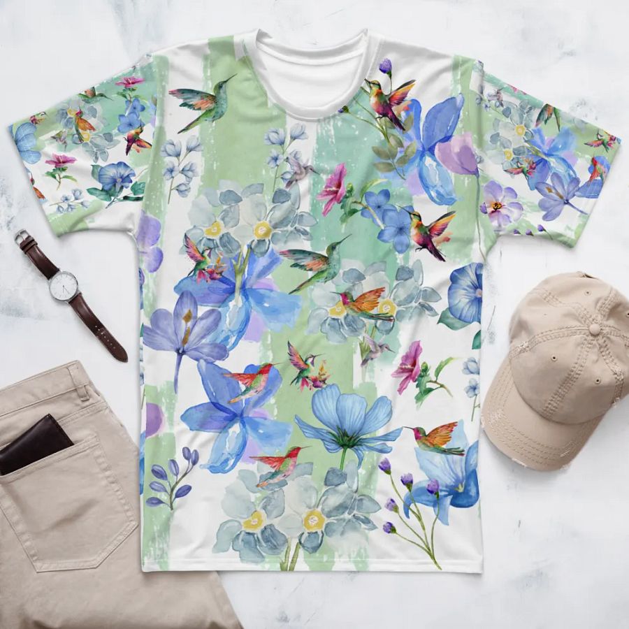 Humming bird T shirt all over print product image (4)