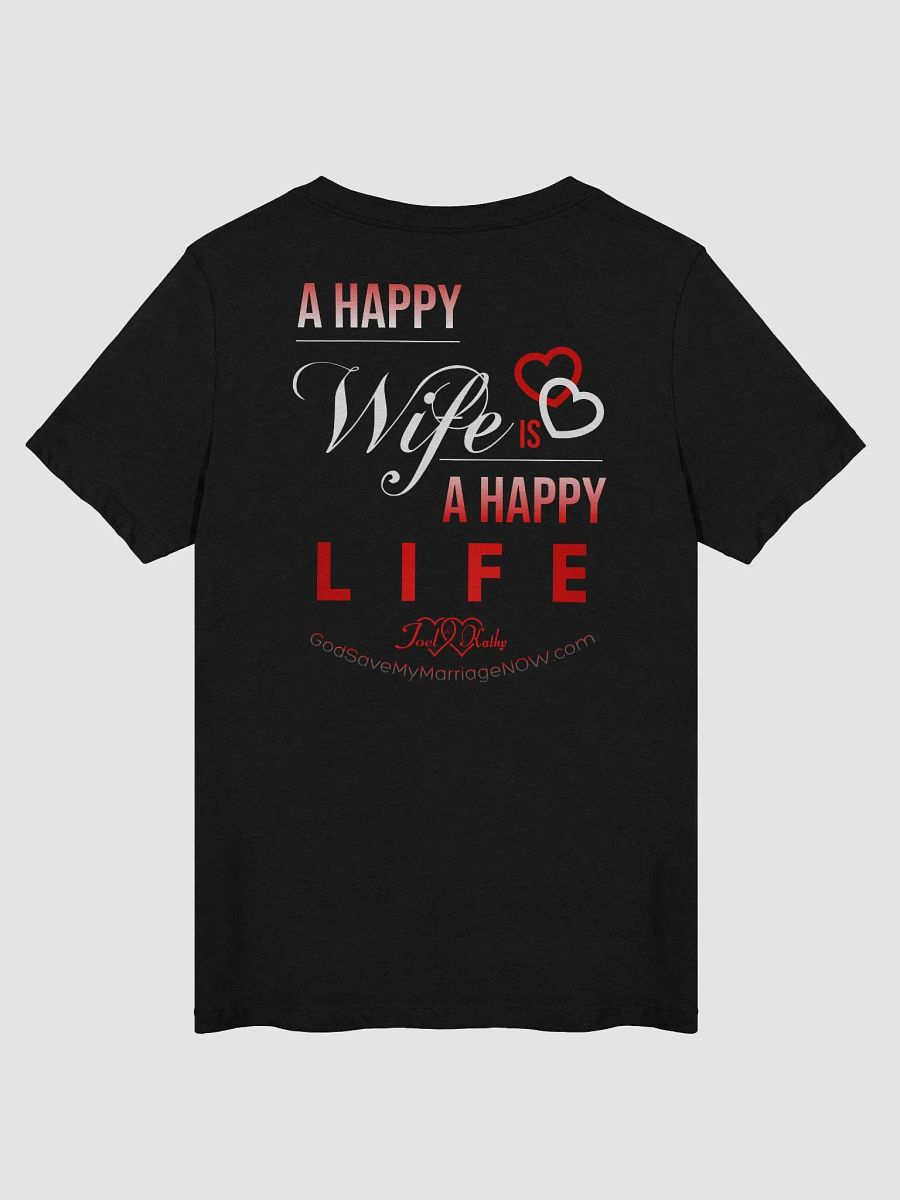 Perfect, Awesome Husband & A Happy Wife is a Happy Life V-Neck Tee product image (2)