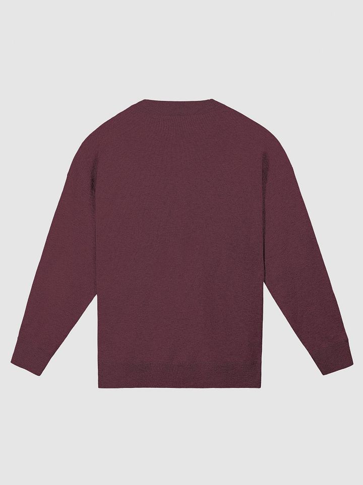 DELIGHTFULLY DIVISIVE (duotone maroon design) relaxed knitwear crewneck product image (7)