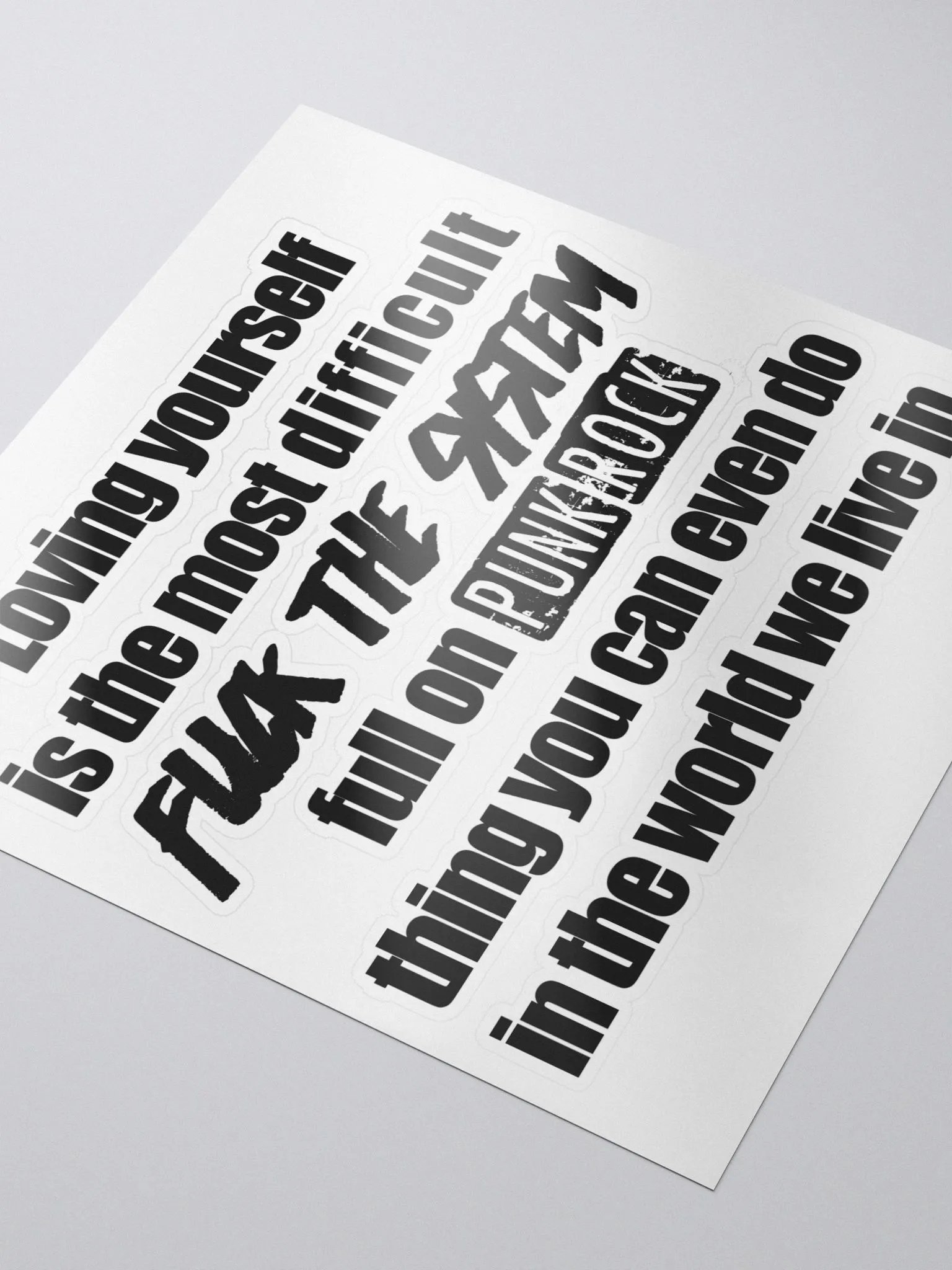 Loving Yourself Sticker (Black) product image (3)