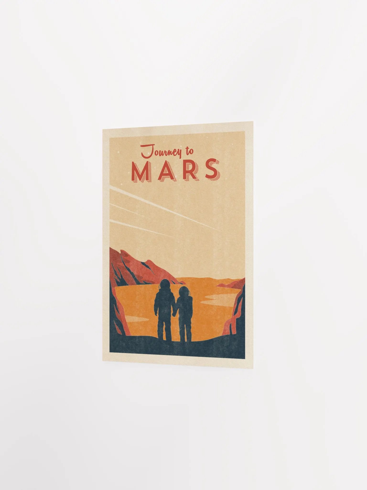 Journey to Mars — Vintage space poster, retro space art, propaganda poster, retrofuturism art, retro sci-fi print product image (7)
