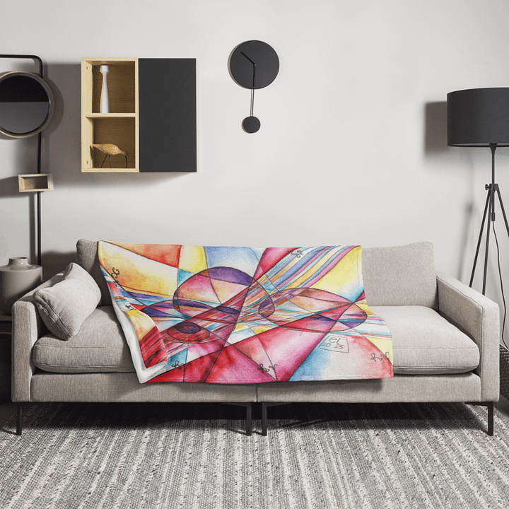 Circles to Circles #1 - Stereographic Projection Mathematical Art Blanket product image (1)