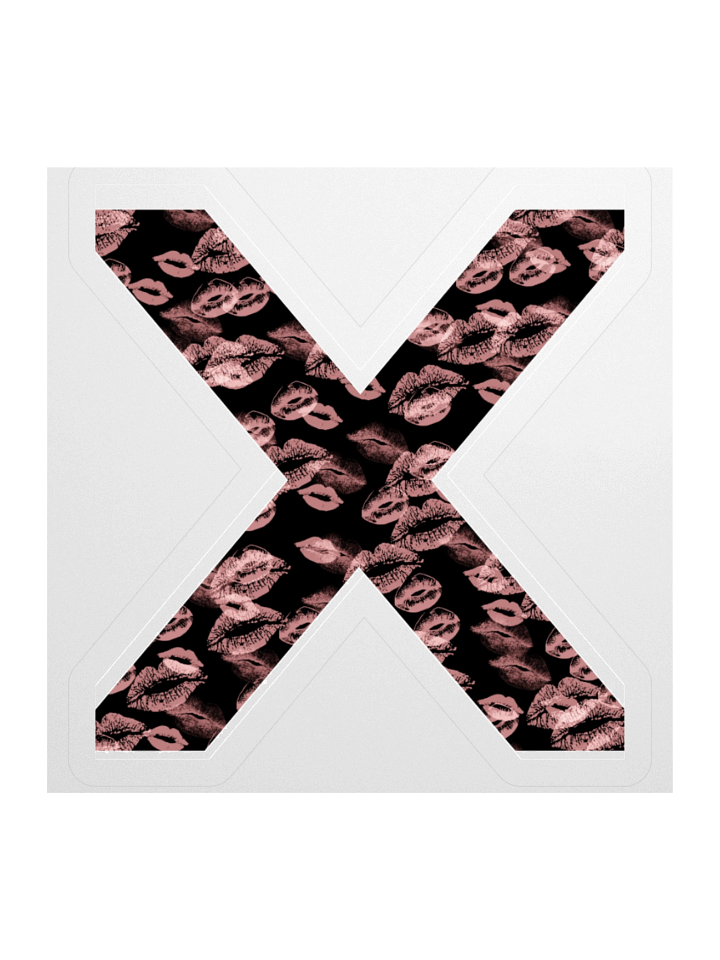 Black X Pink Lipstick Kisses | Kiss-cut Sticker product image (1)