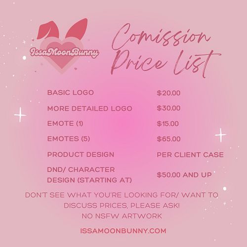 Summertime means extra time for commissions! Hit me up for one today while they're open and feel free to ask me any questions...